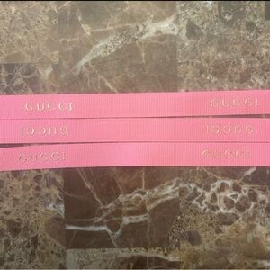 Gucci Pink and Gold Ribbon 3 Yards